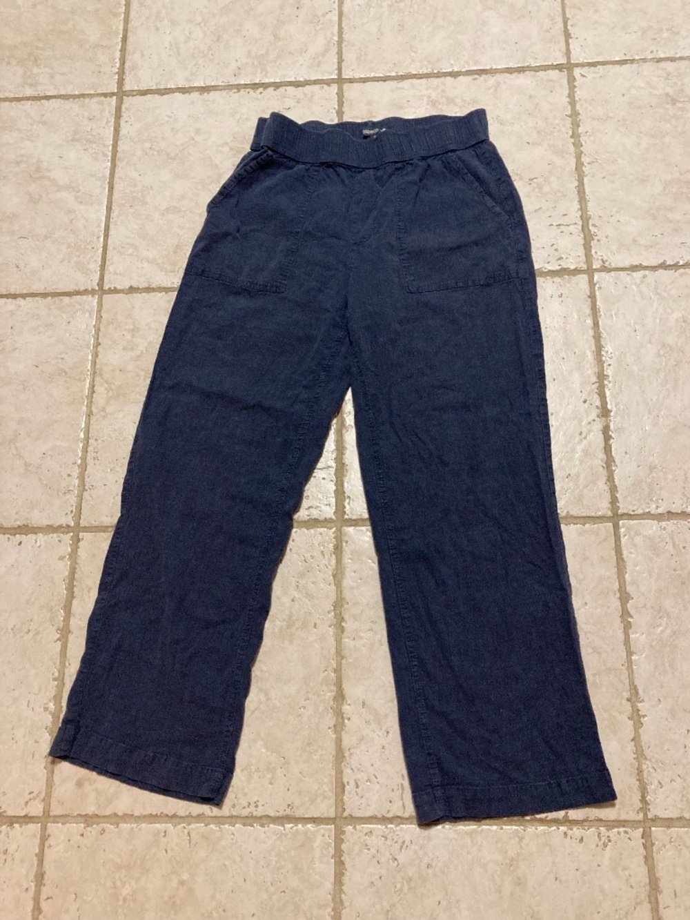 Toad and Co. Toad & Co. Taj Navy Blue Hemp Blend Pants Pant Small